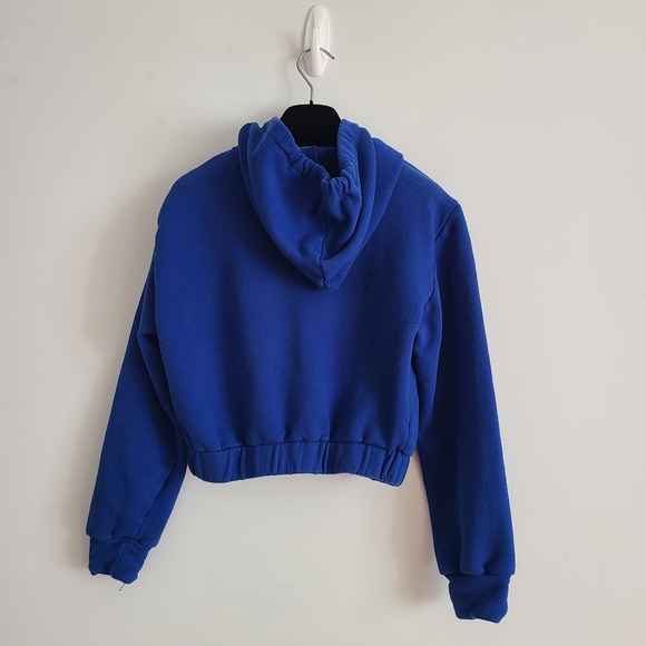 Wild Fable Royal Blue Cropped Hoodie XS - Picture 2 of 8